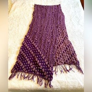 Purple Chunky Fringe Scarf